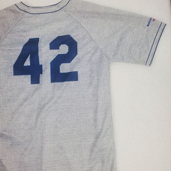 Dodgers Jackie Robinson Replica Jersey Button Up Tshirt Size XLarge - Picture 6 of 17
